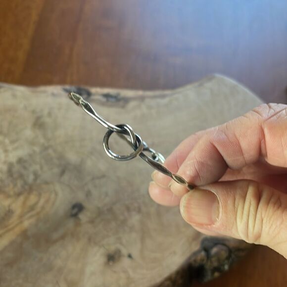 Sterling Silver Knot Bangle Bracelet - Picture 3 of 4